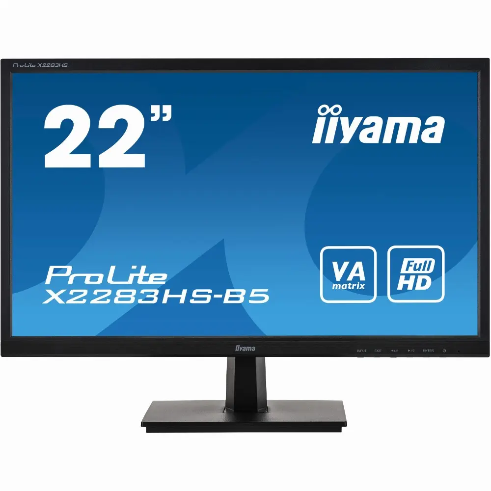iiyama ProLite X2283HS-B5, 54,6 cm (21.5 Zoll), 1920 x 1080 Pixel, Full HD, LED, 4 ms, Schwarz