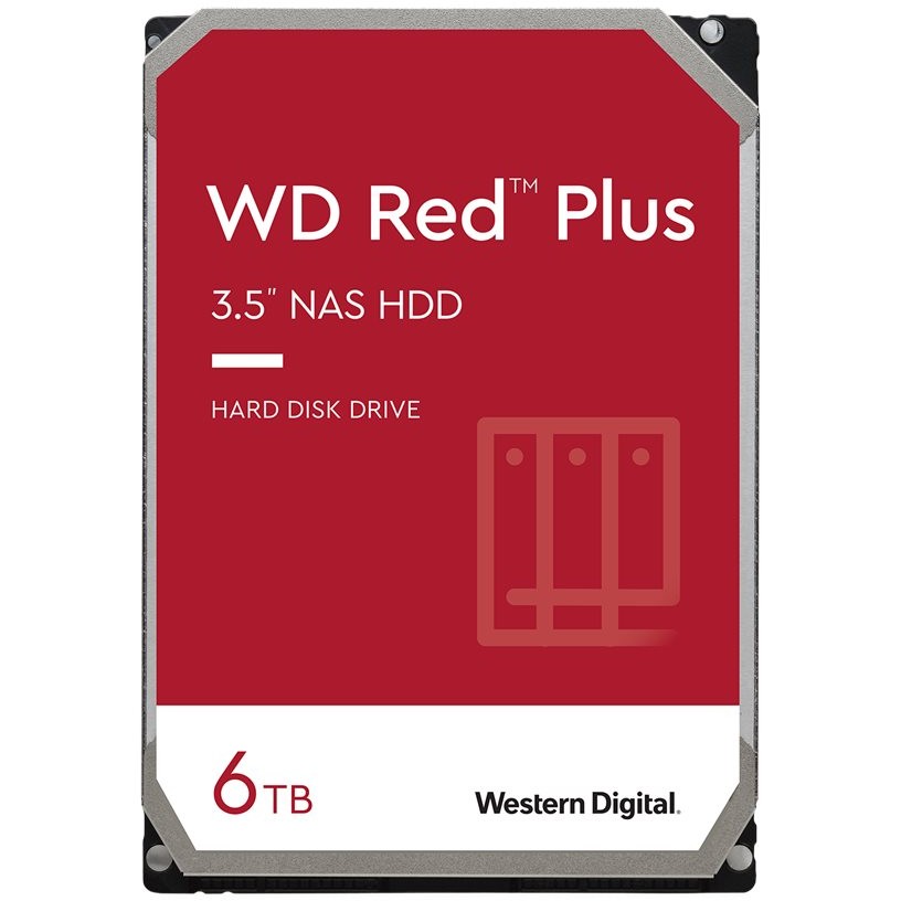 Western Digital Red Plus WD60EFPX, 3.5 Zoll), 6 TB, 5400 RPM