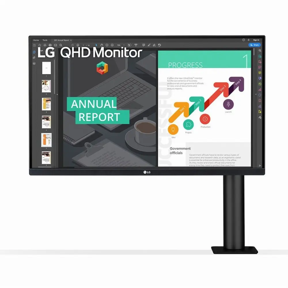 LG 27QN880-B, 68,6 cm (27 Zoll), 2560 x 1440 Pixel, Quad HD, LCD, 5 ms, Schwarz