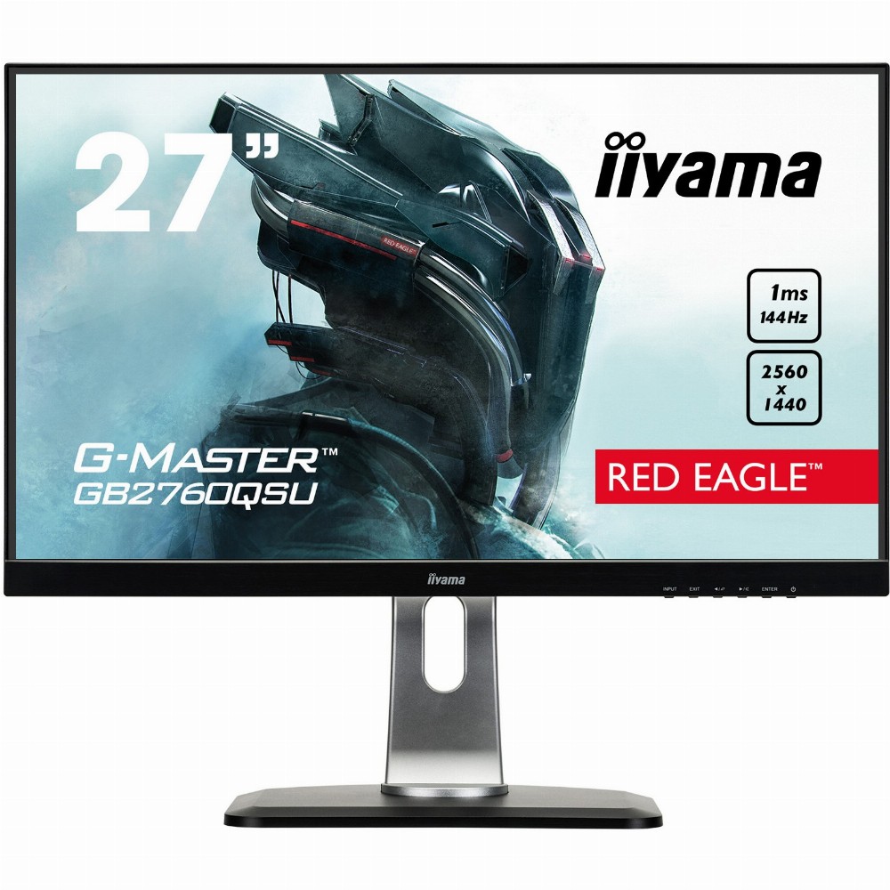 iiyama G-MASTER GB2760QSU-B1, 68,6 cm (27 Zoll), 2560 x 1440 Pixel, Quad HD, LED, 1 ms, Schwarz