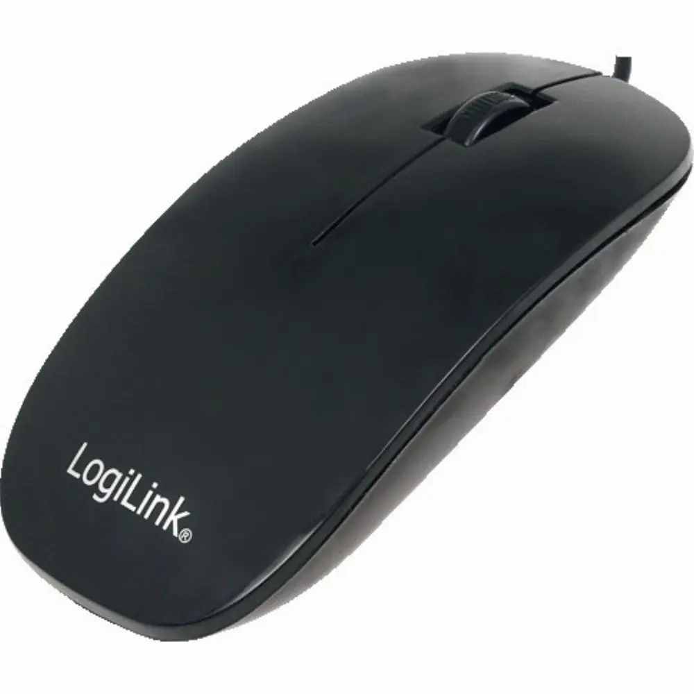 LogiLink ID0063, Beidhändig, Optisch, USB Typ-A, 1000 DPI, Schwarz