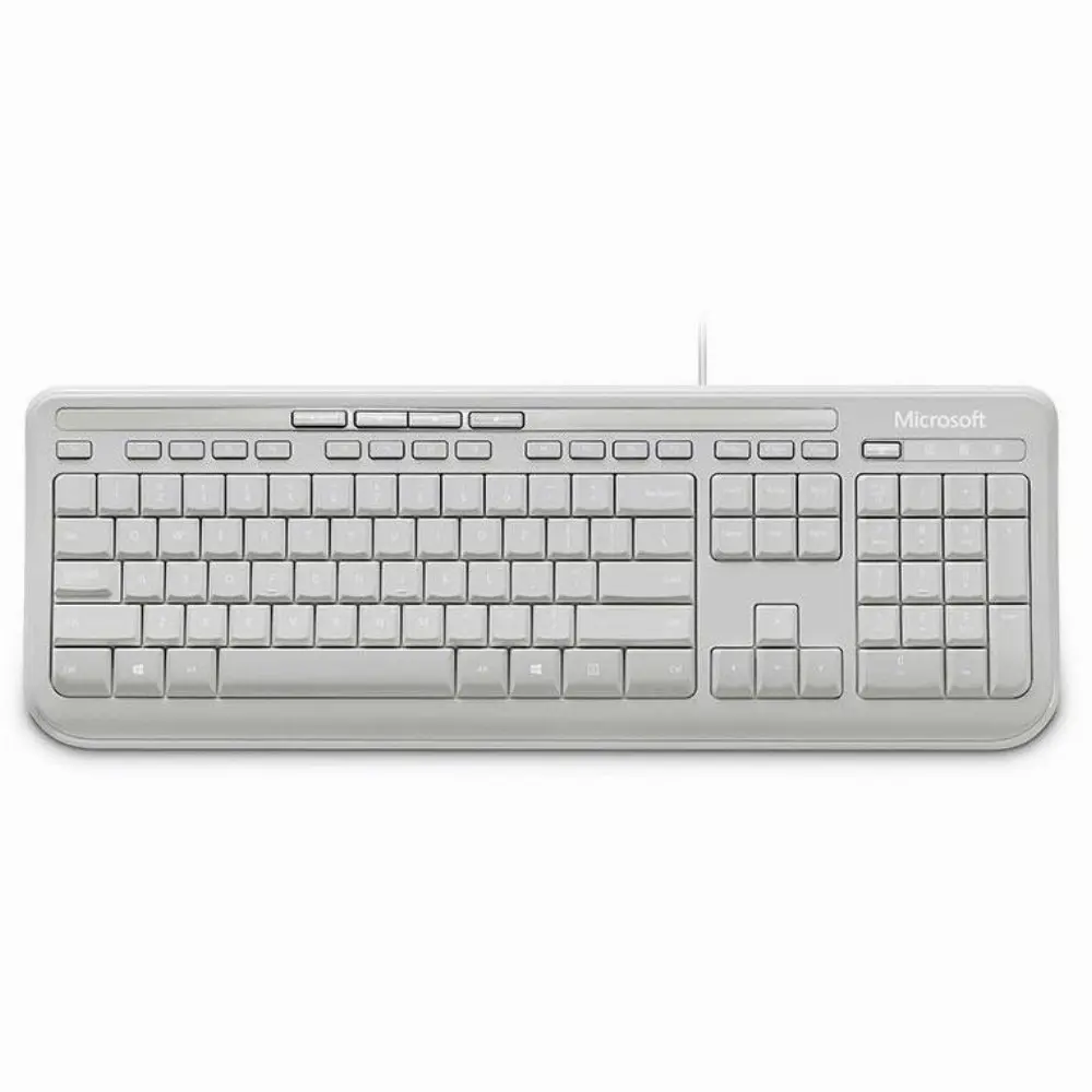 Microsoft Wired Keyboard 600, DE, Verkabelt, USB, Weiß