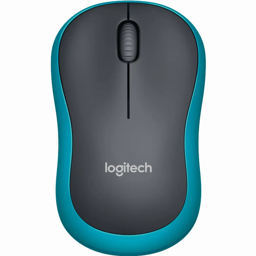 Logitech LGT-M185B, Beidhändig, Optisch, RF Wireless, 1000 DPI, Schwarz, Blau 2