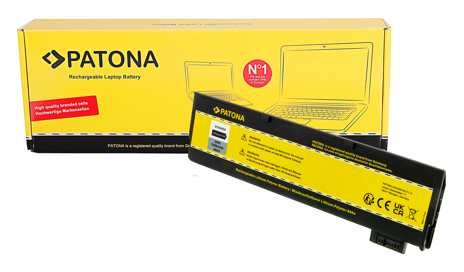 PATONA Akku für Lenovo Thinkpad T570 Lenovo A475 01AV424