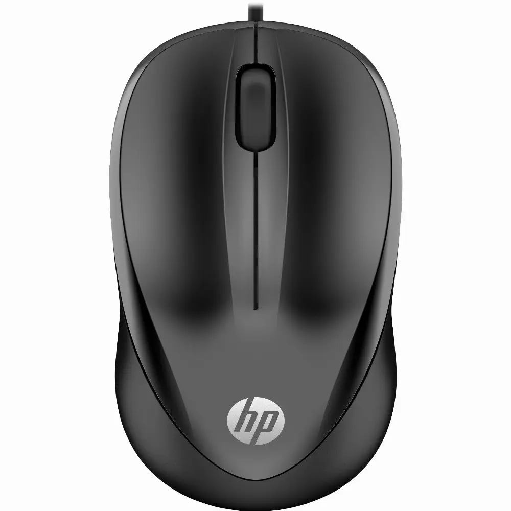 HP Kabelgebundene Maus 1000, Beidhändig, USB Typ-A, 1200 DPI, Schwarz