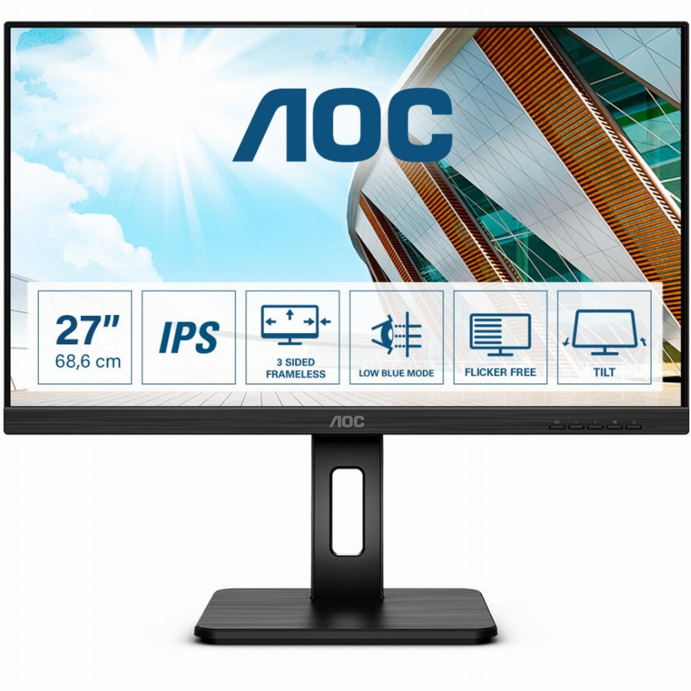 AOC P2 Q27P2Q, 68,6 cm (27 Zoll), 2560 x 1440 Pixel, Quad HD, LED, 4 ms, Schwarz