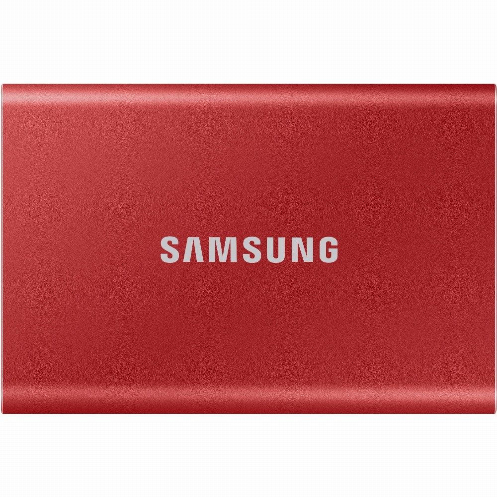 Samsung Portable SSD T7, 500 GB, USB Typ-C, 3.2 Gen 2 (3.1 Gen 2), 1050 MB/s, Passwortschutz, Rot
