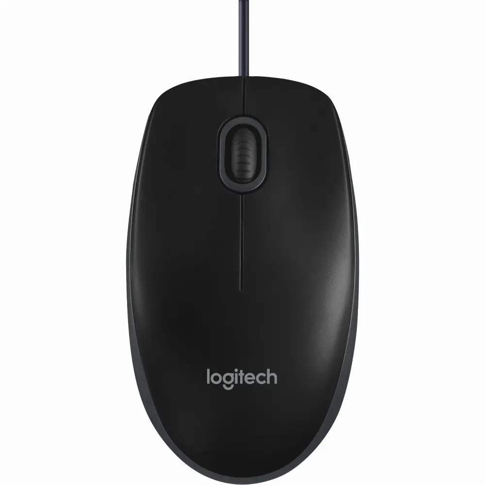 Logitech B100, Beidhändig, Optisch, USB Typ-A, 800 DPI, Schwarz
