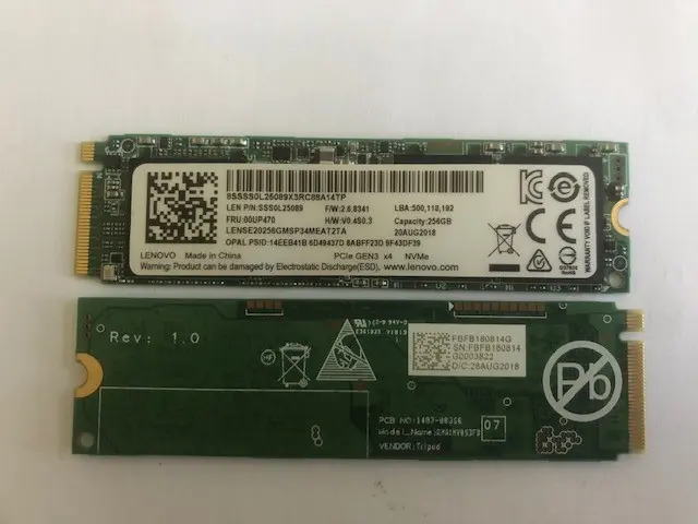 256 GO SSD m.2 PCIe nvme 00up470 - SSS0L25089