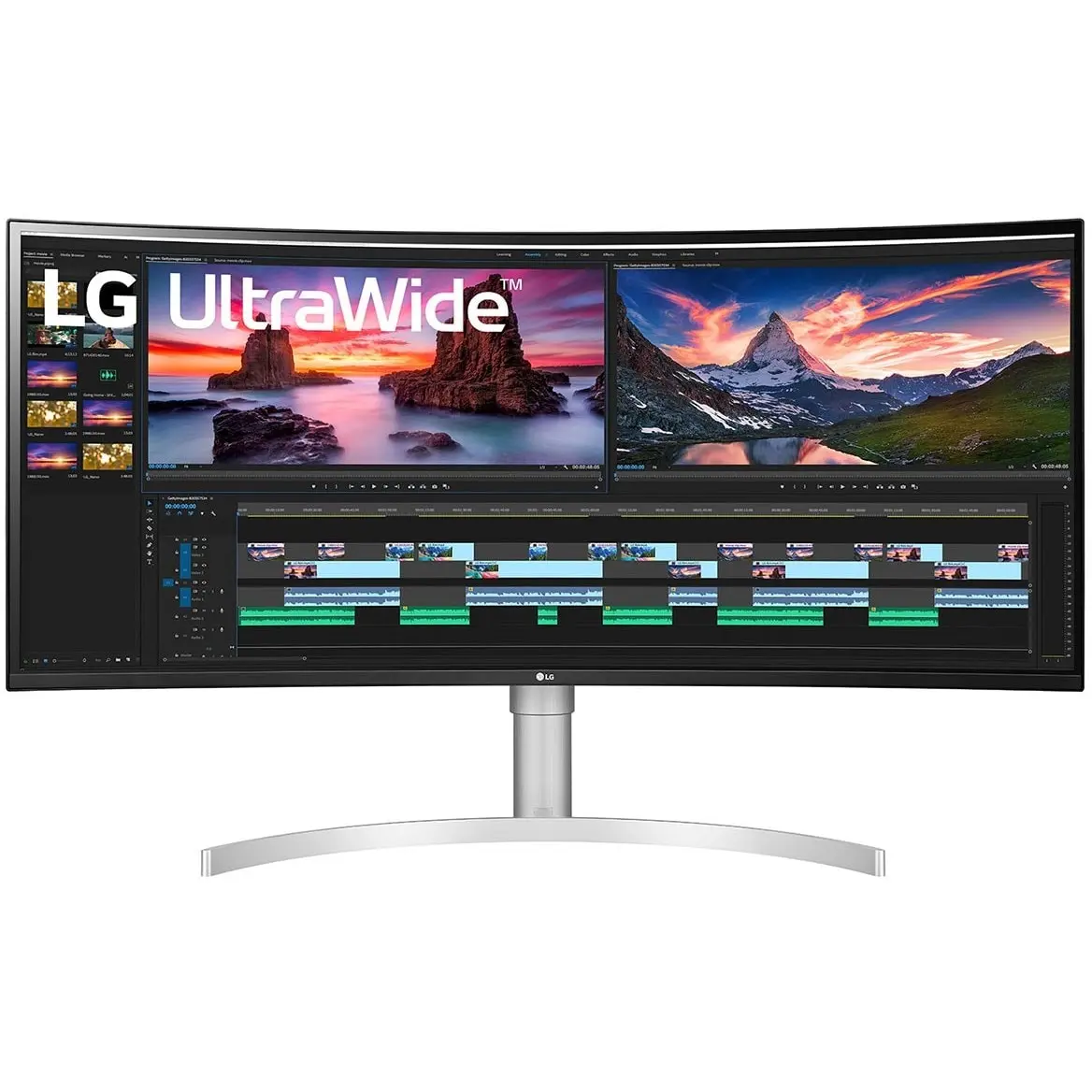 LG 38WN95CP-W, 96,5 cm (38 Zoll), 3840 x 1600 Pixel, Quad HD+, QLED, 1 ms, Weiß