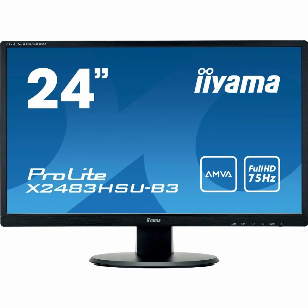 iiyama ProLite X2483HSU-B3, 60,5 cm (23.8 Zoll), 1920 x 1080 Pixel, Full HD, LED, 4 ms, Schwarz