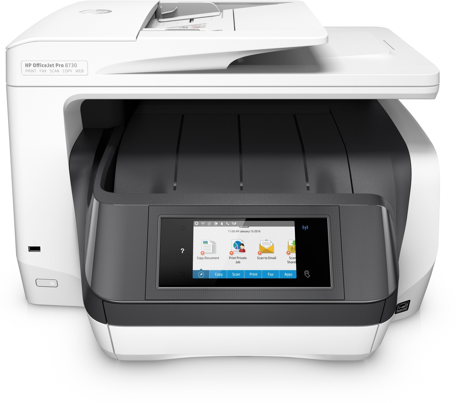 HP Officejet Pro 8730 - 4in1 Drucker, 4.800 x 1.200, A4, Duplexdruck, Fotodruck