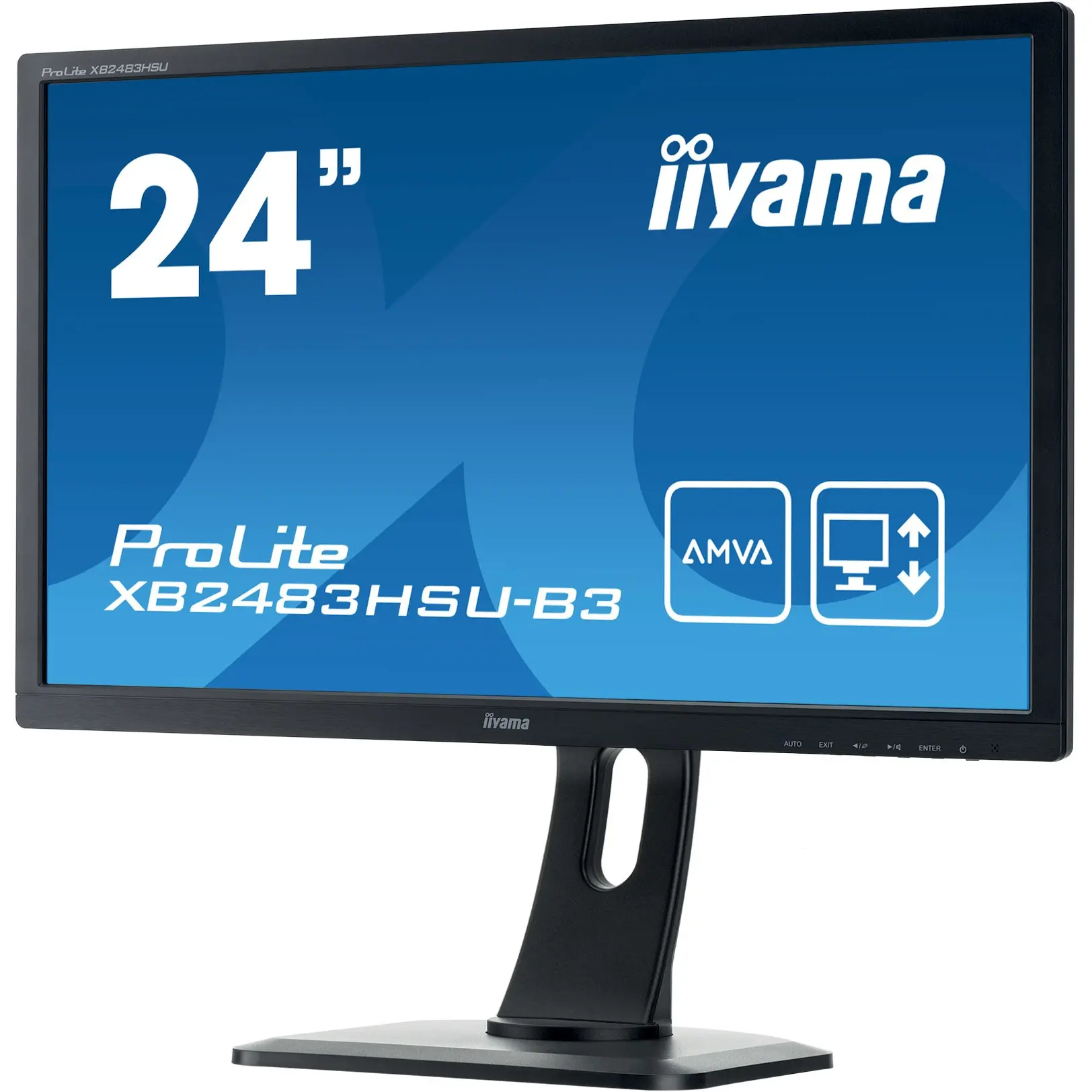 iiyama ProLite XB2483HSU-B3, 60,5 cm (23.8 Zoll), 1920 x 1080 Pixel, Full HD, LED, 4 ms, Schwarz