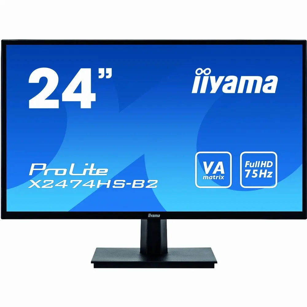 iiyama ProLite X2474HS-B2, 59,9 cm (23.6 Zoll), 1920 x 1080 Pixel, Full HD, LED, 4 ms, Schwarz