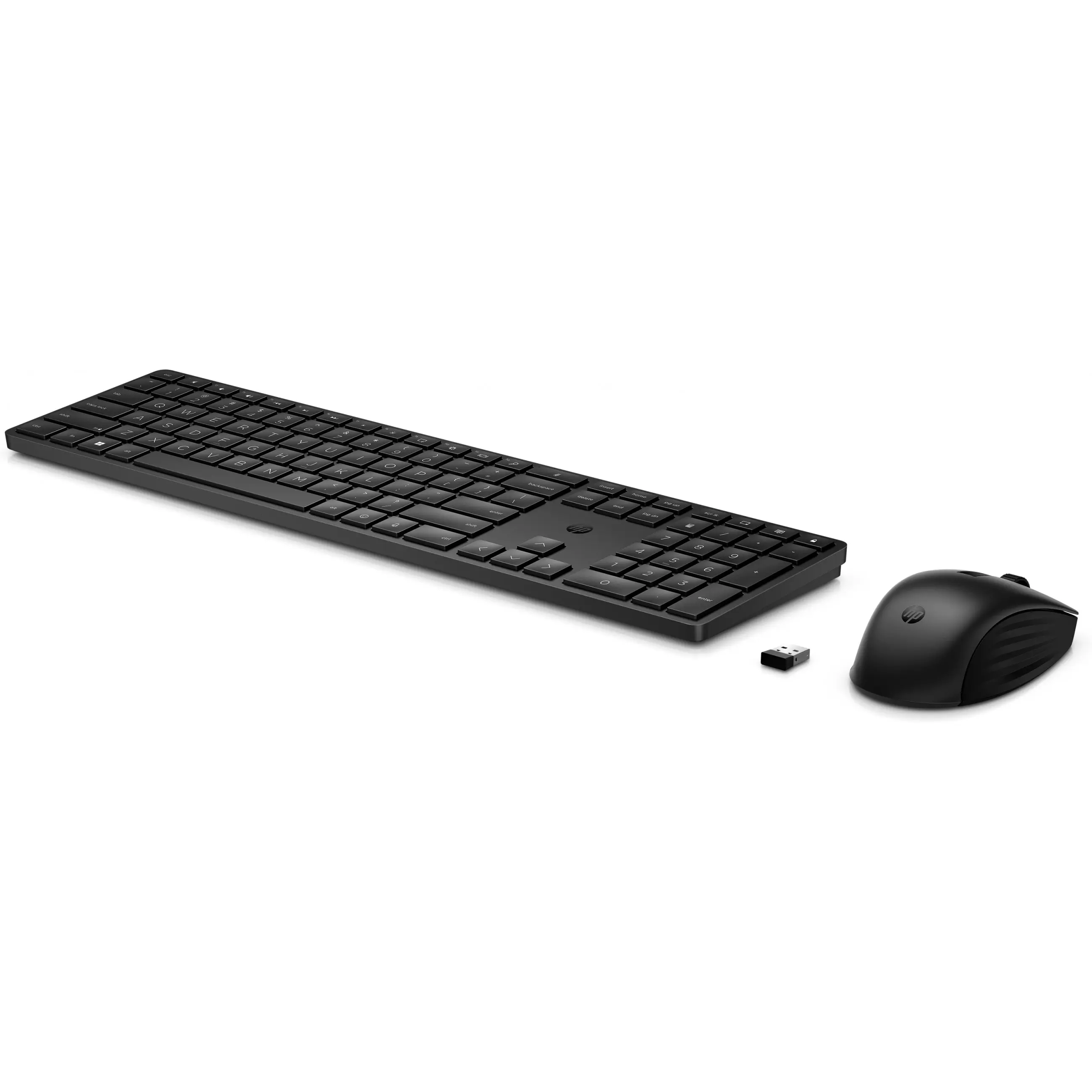 HP 655 Wireless-Tastatur und -Maus, Volle Größe (100%), RF Wireless, Membran Key Switch, Schwarz, Maus enthalten