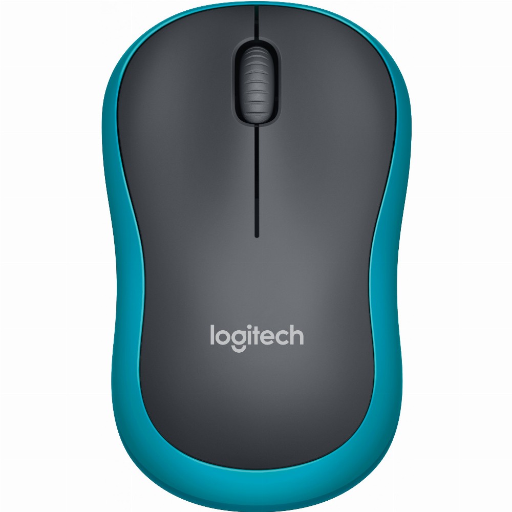 Logitech LGT-M185B, Beidhändig, Optisch, RF Wireless, 1000 DPI, Schwarz, Blau