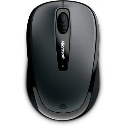 Microsoft Wireless Mobile Mouse 3500, Beidhändig, BlueTrack, RF Wireless, 1000 DPI, Schwarz