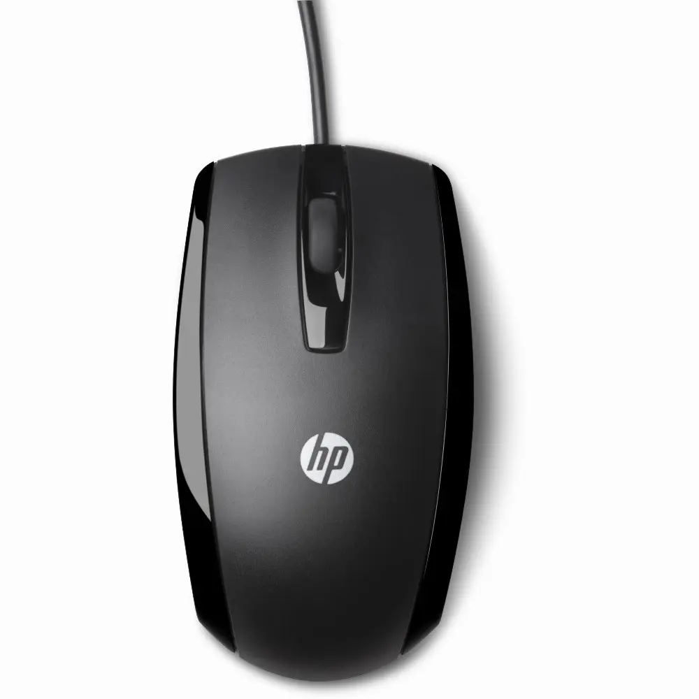 HP HPX500 Maus mit Kabel, Optisch, USB Typ-A, Schwarz