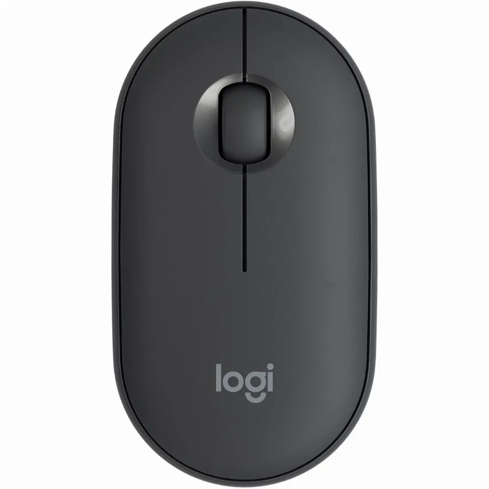 Logitech Pebble M350, Beidhändig, Optisch, RF kabellos + Bluetooth, 1000 DPI, Graphit