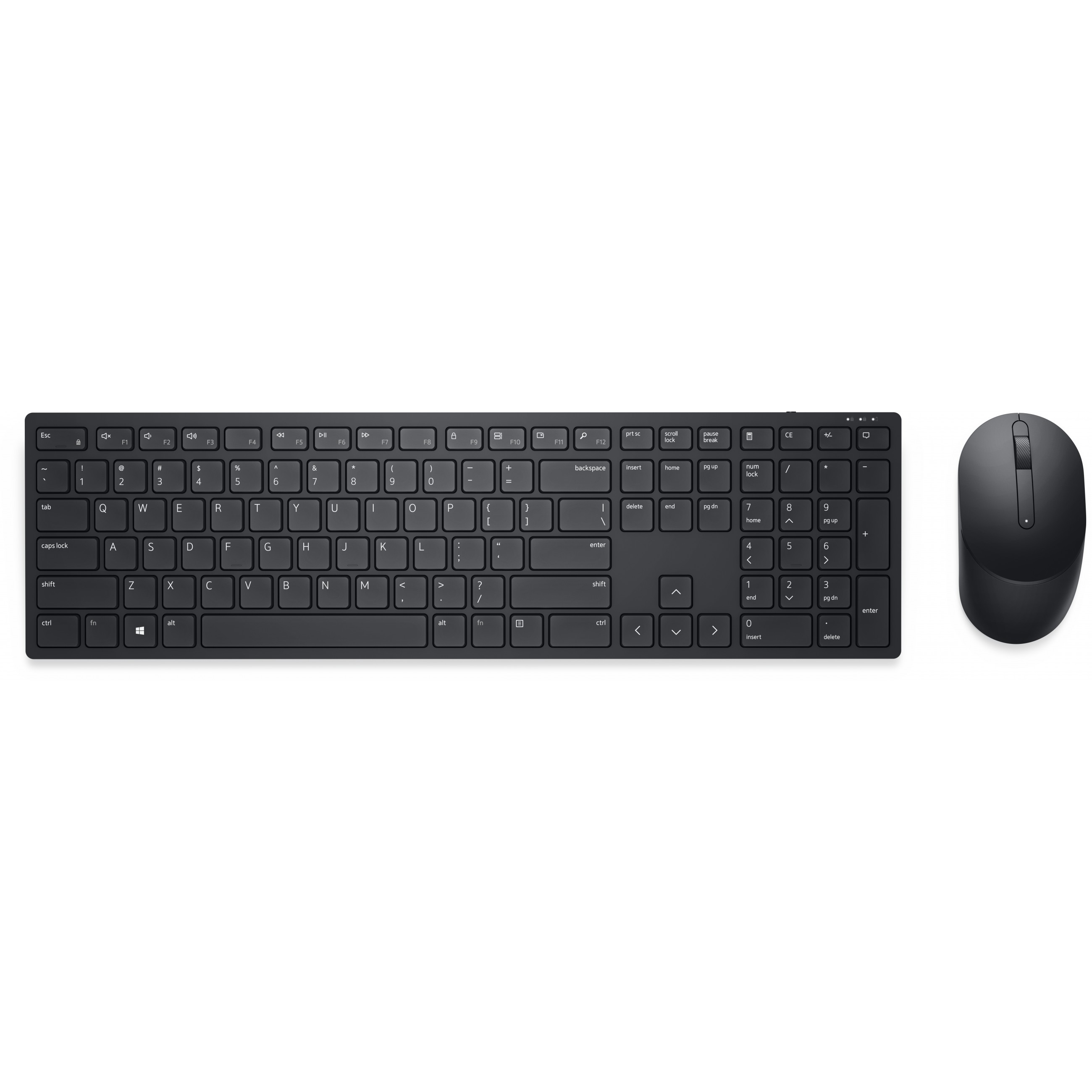 DELL Pro Wireless Keyboard and Mouse - KM5221W, Volle Größe (100%), RF Wireless, QWERTZ, Schwarz, Maus enthalten
