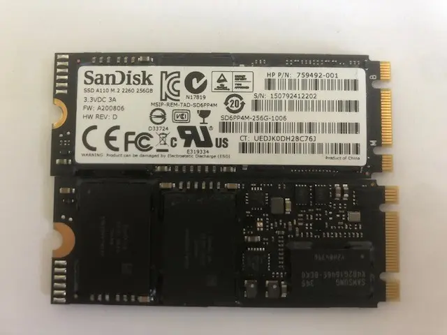 SANDISK A110 2260 SATA M.2 256GB SSD HP Solid State Drive - 759492-001