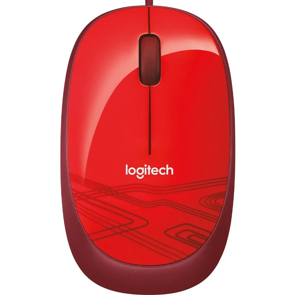 Logitech M105, Beidhändig, Optisch, USB Typ-A, 1000 DPI, Rot