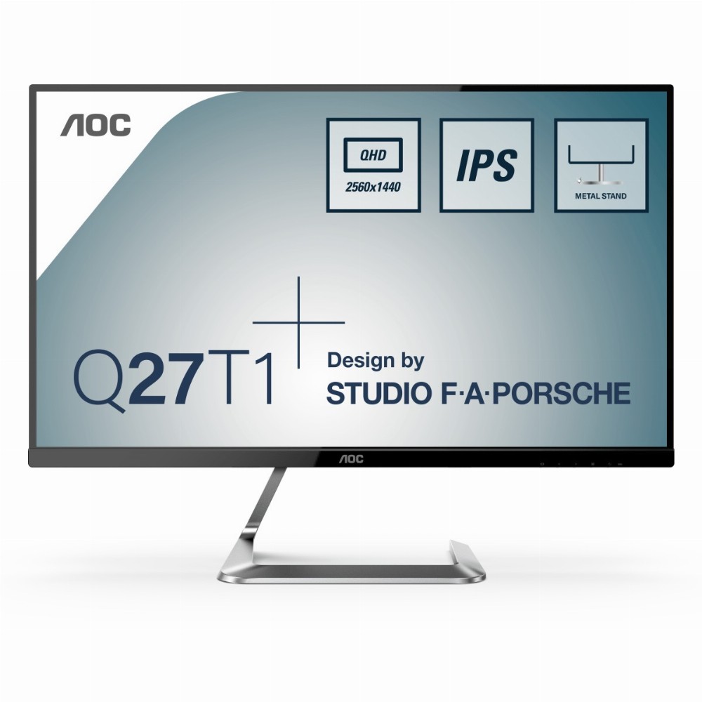 AOC Q27T1, 68,6 cm (27 Zoll), 2560 x 1440 Pixel, Quad HD, LED, 5 ms, Silber