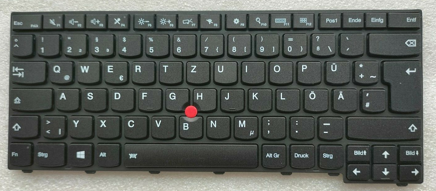 Lenovo Tastatur für  T440(x)/T450(x)/T460 DE beleuchtet - QWERTZ FRU: 04X0113