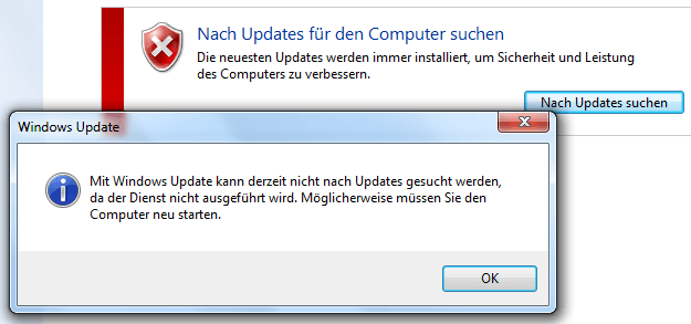 Keine Updates Windows 7