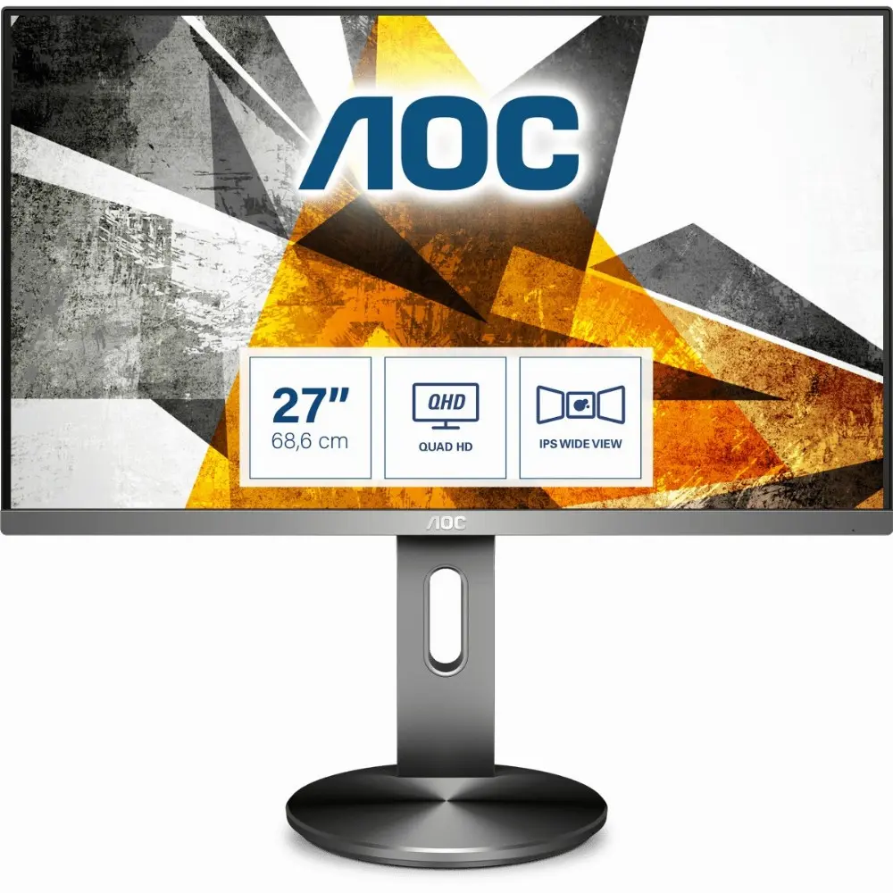 AOC 90 Series Q2790PQE, 68,6 cm (27 Zoll), 2560 x 1440 Pixel, Quad HD, LED, 5 ms, Schwarz
