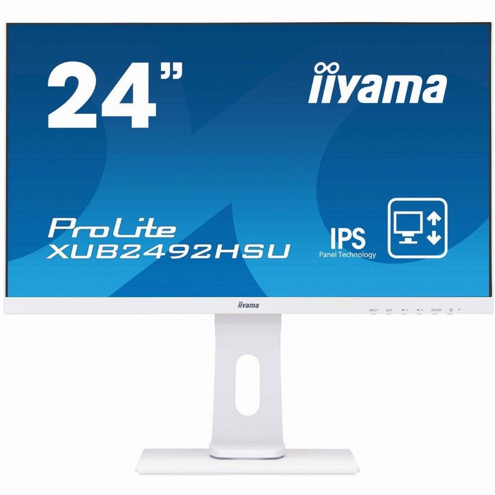 iiyama ProLite XUB2492HSU-W1, 60,5 cm (23.8 Zoll), 1920 x 1080 Pixel, Full HD, LED, 5 ms, Weiß